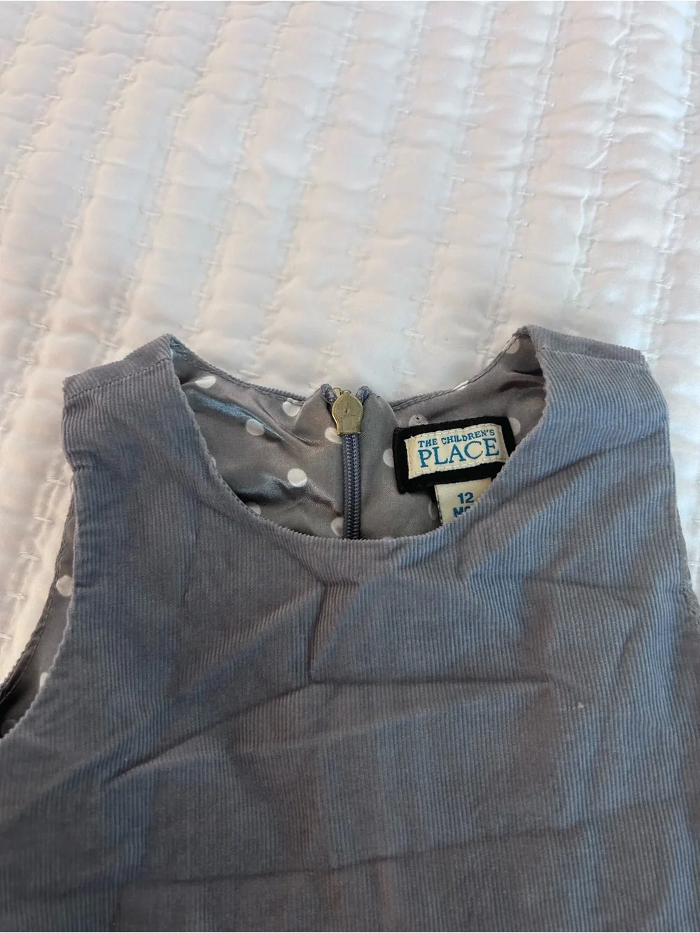 The Children's Place Gray Dress with Pink Trim and Bow